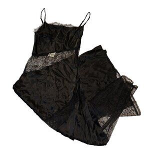 NWT Ahiri Genevieve Black Lace Sleeveless Maxi Dress Women's Small S